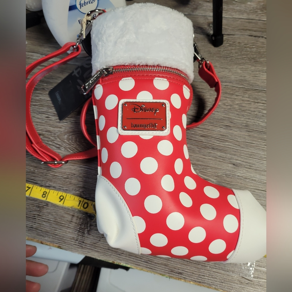Loungefly NWT Disney Minnie Mouse Cosplay Stocking Crossbody Bag